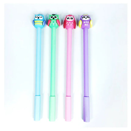 24 pcs New creative cartoon owl gel pen cute student signature pen factory direct material escolar criativo