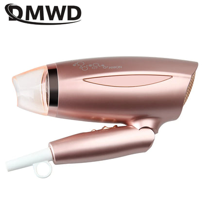 DMWD elextric hair dryer hot /cool wind  2 gears adjustable portable hair dryer for travel foldable machine highw power 1800W EU