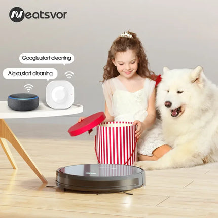 NEATSVOR X500 Robot Vacuum Cleaner 3000PA Powerful Suction 3-in-1 Pet Hair Household Dry and Wet Mopping Automatic Charging