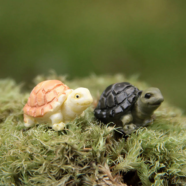 Tortoise Statue For Garden Outdoor Micro Landscape Yard Garden Decor Miniature Resin Garden Statues jardineria ecoracion