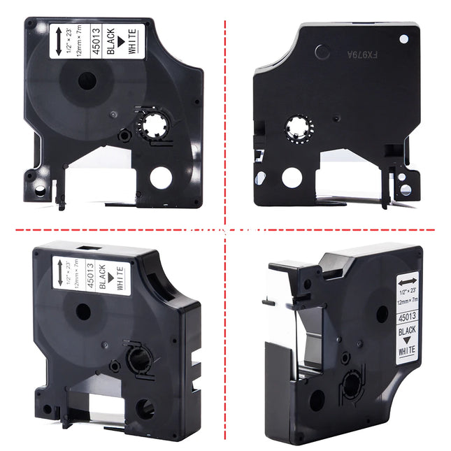 45013 Label Tape Black on White For Dymo D1 45013 45018 12mm Label Cartridge For Dymo LabelManager 160 280 COLORPOP Label Maker