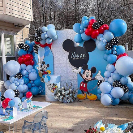 173pcs Party Balloons Set Disney Cartoon Mickey Mouse Arch Garland Kit Boys Girl Gifts Birthday Backdrop Decoration Supplie Kids