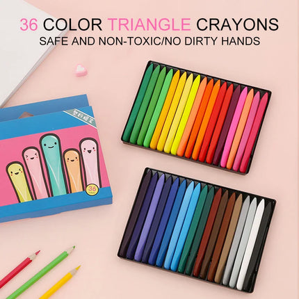 36 Colors Triangular Crayons Triangular Colouring Pencil for Students Kids Children Art Drawing School Supplies карандаши