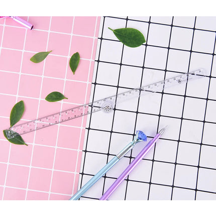 1PC Transparent Plastic Acrylic Folding Straight Rulers 30Cm Drawing Student Children Stationery School Supplies Gift