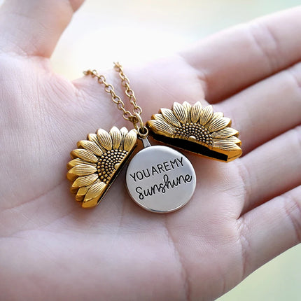 You Are My Sunshine Sunflower Necklaces Pendant For Women Gold Color Daisy Choker Necklaces Charm Jewelry Gift trending products