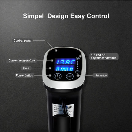 BioloMix 2.55 Generation Sous Vide Cooker Machine IPX7 Waterproof  Circulator Accurate Cooking With LED Digital Display