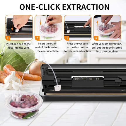 MAXFUTURE Automatic Vacuum Sealer Vac Packer Food Sealer Sous Vide FoodSaver Vacuum Sealer Machine Including 15 Vacuum Bags FREE