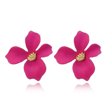 Floral Fantasy Stud Earrings - Chic Petal Design in 5 Vibrant Colors