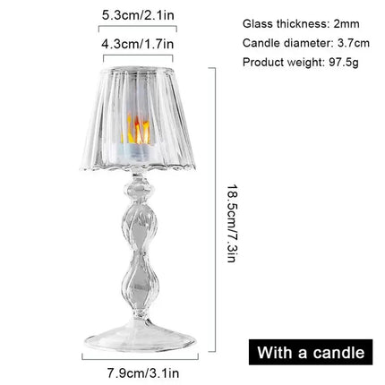 Creative Glass Candlesticks Table Lamp Shape Candle Holders For Home Wedding Room Decoration Party Glass Candlestick Pillar