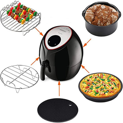 7 Inch/8 Inch Air Fryer Accessories Airfryer Baking Mould Non-Stick baking Basket Round For Kitchen Accessories Dropshipping