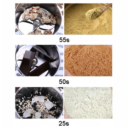 800g Swing Type Grains Herbal Powder Miller Dry Food Grinder Machine High Speed Intelligent Spices Cereals Crusher