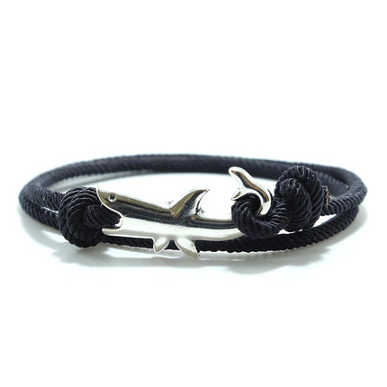 Multilayer Boho Marine Shark Bracelet Rope Handmade Viking Braclet For Men Wristband String Jewelry Pulserira Homme