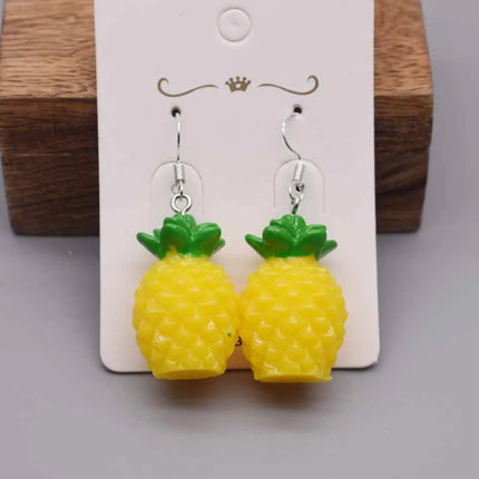 Rainbow Cartoon Drop Earrings for Women - Fun Handmade Resin Jewelry