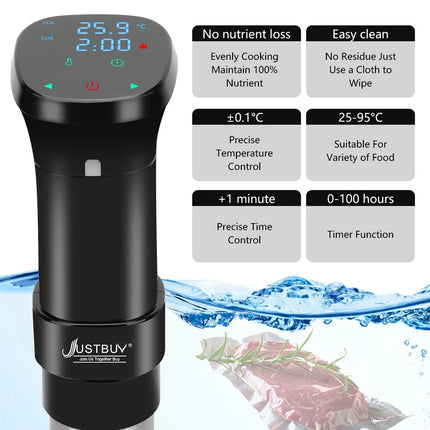 JUST BUY 7th Generation Stainless Steel IPX7 Waterproof LCD Touch Sous Vide Cooking  Immersion Circulator Slow Cooker Machine