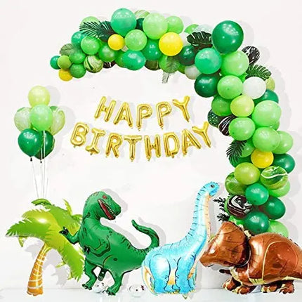 Dinosaur Balloons Garland Kit for Birthdays Baby Showers Decoration T Rex Velociraptor Brontosaurus Forest Balloons Party Decor