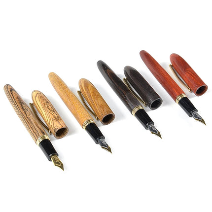 MAJOHN Fountain Pen 0.6mm M6 Handmade Natural Wood Iridium Fine Fountain-Pen Writing Pens School Office Supplies Stationery New