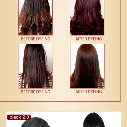 Mokeru Argan Oil Natural Long Lasting Black Brown Permanent Hair Dye Shampoo For Gray Hair Caramel Coffee Magic Fast Color Dye