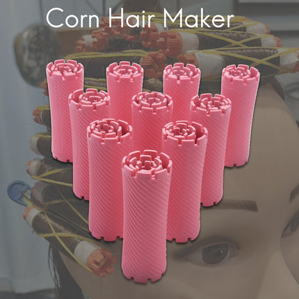 100Pcs/Set 10 Sizes Hair Perm Rods Kit Cold Permanent Bar Plastic Curlers Rollers Set Wave Fluffy Corn Hair Maker Styling