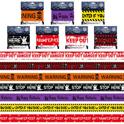 6Mx8CM Halloween Warning Tape Signs Halloween Props Danger Warning Line New Isolation Belt Sign Party Outdoor Garden Decor