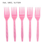 10PCS  Pink  fork