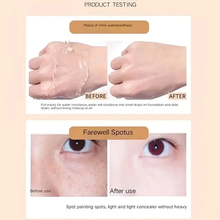 Not Easy Smudged Full Coverage Face Concealer Waterproof Shadows For Tattoos Scars High Coverage Foundation Korean Cosmetics