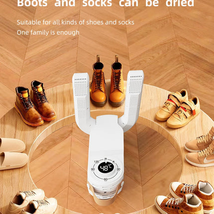 Intelligent shoe dryer Dry and wet deodorization timing double V shoe dryer foldable quick drying shoe dryer