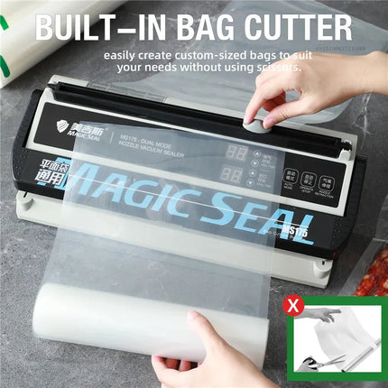 MAGIC SEAL MS175 Vacuum Sealer Machine Wet Vacuum Sealer Packaging Machine Professional Food Plastic Bag Sealer