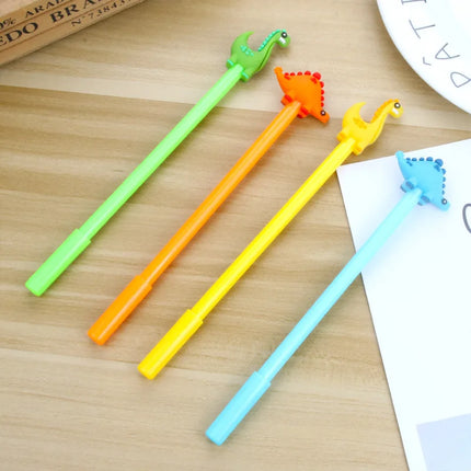 24 Pcs Creative New Cartoon Cute Dinosaur Black Gel Pen Student Learning Stationery Stationery for School Cute Pens