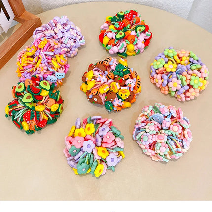 Children's Hair Circles Small Girl Cute Flowers Don't Hurt High Elastic Headband Baby Tied Little Jiujiu Rubber Band Headwear