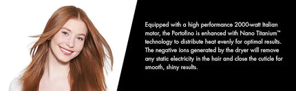 Hair Dryer, Nano Titanium Portofino 2000-Watt Blow Dryer, Hair Styling & Appliances