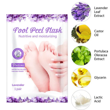 2-10PCS Exfoliating Foot Mask Foot SPA Pedicure Socks Remove Dead Skin Whitening Heels Feet Peeling Anti-Cracked Foot Skin Care