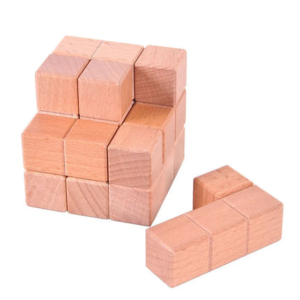 IQ 3D Wooden Puzzle Rompecabezas Montessori High Difficulty Brain Teaser Game Quebra Cabeça Casse Tete Juegos De Lógica