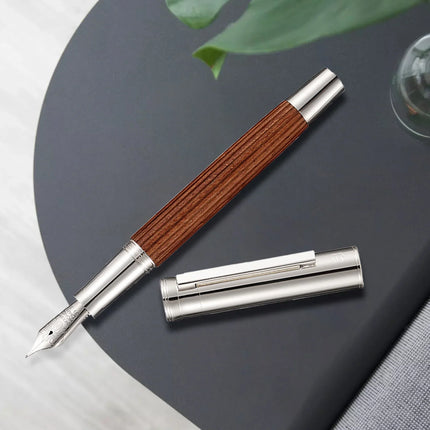 Hongdian 1866 Wooden Fountain Pen high-end Ink Pens EF F 35# Nib School Office stationery Gift Pens For student writing Supplies