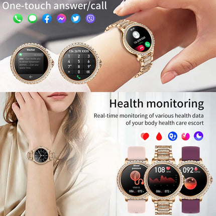 2024 Smart Watch Woman Female Smartwatch Women Wristwatch Push Information Menstrual Management  Blood Pressuremeter