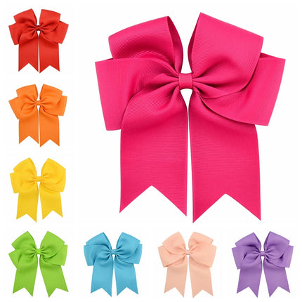 6 Inches Colorful Elegant Hair Bows With Clip Kids Girls Grosgrain Ribbon Hair Clip Hairgrips Headwear Baby Hair Accessories