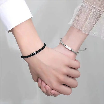 2Pcs/Set Fashion Creative Bamboo Couple Bracelets for Women Men Handmade Adjustable Braided Rope Bracelet Jewelry Birthday Gifts