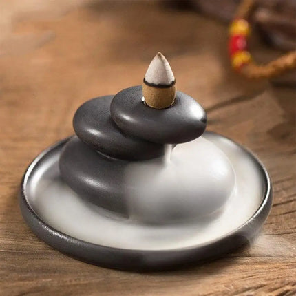 Backflow Incense Waterfall Burner Stone Rockery Antique Ceramic Home Indoor Reflux Cense Holder For Fresh Air Wholesale