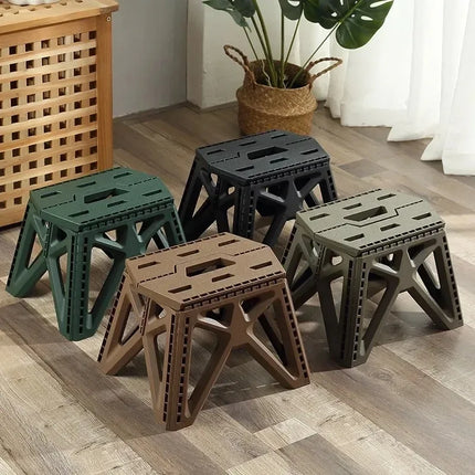 Low Stool Outdoor Fishing Camping Mazar Folding Stool Portable Household Plastic Stool Stall Children's Small Stool