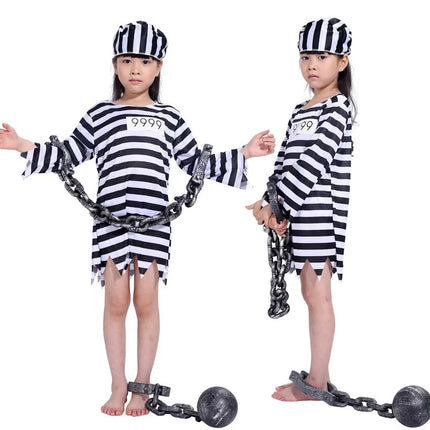 Cosplay Halloween Ghost Festival Prisoner Clothes Sexy Violent Male Prisoner Adult Male Prisoner Uniform Children Prisoner Suit