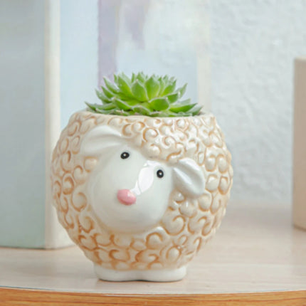 Cartoon Animals Ceramic Flowerpot Succulents Flower Pot Creative Home Garden Decoration Desktop Green Planters Small Bonsai Pots