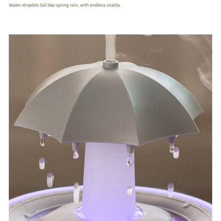 New Creative Rotating Raindrop Aromatherapy Machine Rain Cloud Humidifier Heavy Fog Quantity Colorful Moving Head Humidifier