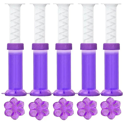 Color Flower Toilet Cleaner Gel Syringe Aromatic Drain Toilet Cleaning Detergent Air Freshener Remove Odor Home Bathroom Supply