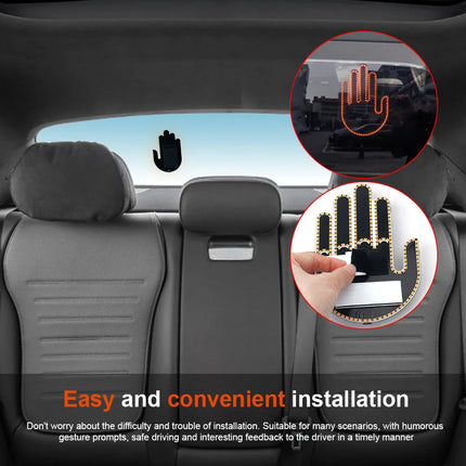 New LED Illuminated Gesture Light Car Finger Light With Remote Road Rage Signs Middle Finger Gesture Light Hand Lamp Three Model