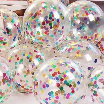 10pcs 12 Inch Sequin Transparent Confetti Latex Balloons Wedding Birthday Party Decorations