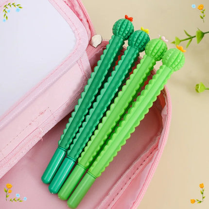 24 Pcs Creative Kawaii Cactus Gel Pens Set for School Office Stationery Supplies Kid Prizes Gifts Back To School