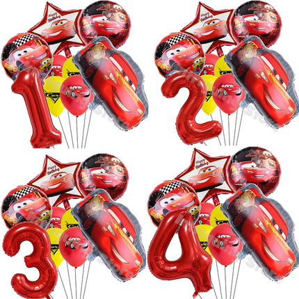 Disney Cars Lightning McQueen 32" Number Balloon Set   Baby Shower Supplies Birthday Party Decorations Kids Toy Gifts Air Globos