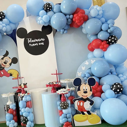 115pcs Disney Mickey Mouse Mickey Mickey themed Party balloons Blue latex balloon garland Arch Kit kid birthday party decoration