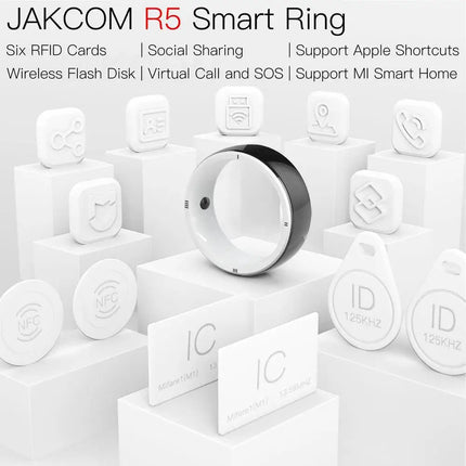 Rfid Ring Smart Ring 128GB Wireless Disk Sharing For Smartphone R5 Smart Ring With Build-in 6 RFID Cards 2 Health Stones