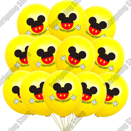 10/20pcs Mickey Mouse 12 Inch Latex Balloons Red Black Yellow Balloons Decorations Kit for Birthday Baby Shower Party Supplies