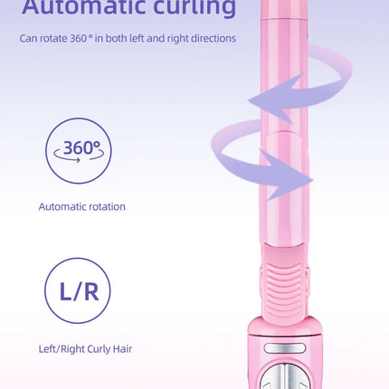 25mm Full  Automatic Rotating Curling Iron 2024 Hair Curling Wand Professional Ceramic Auto Hair Curler Lcd Curling Iron Styler